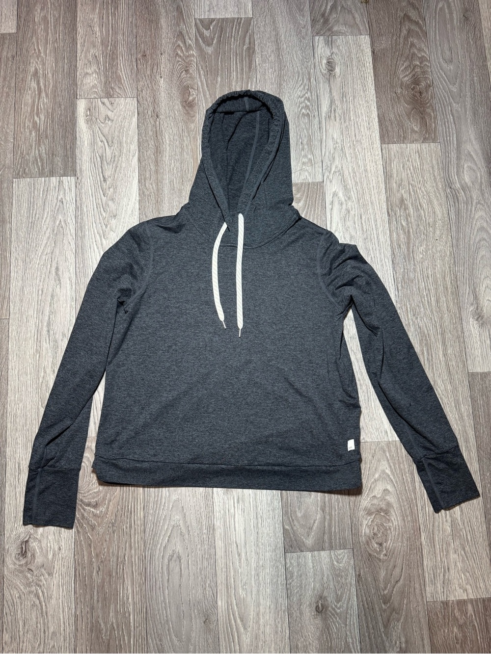 Vuori Halo Hoodie Womens Small Charcoal Dream Knit Pullover